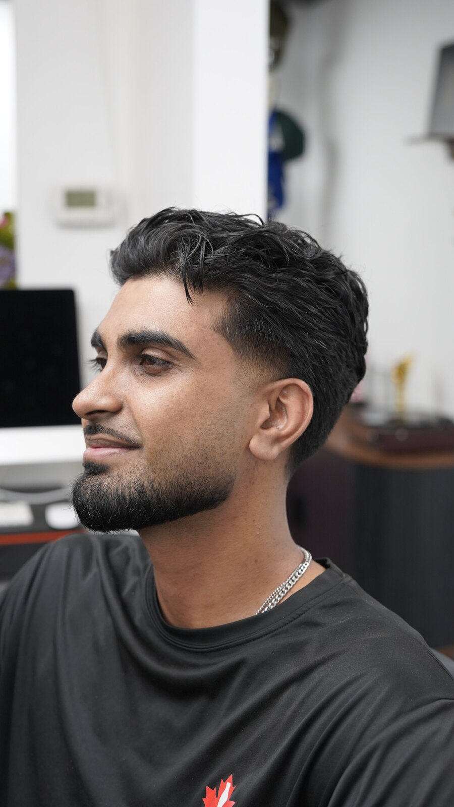 Client portrait after a fresh haircut at fyf North