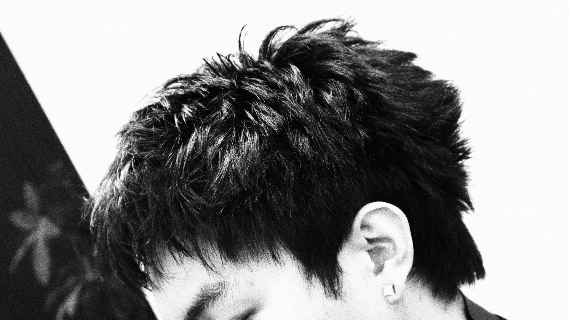 Textured shag cut with sharp fringe by Marcus Dela Cruz